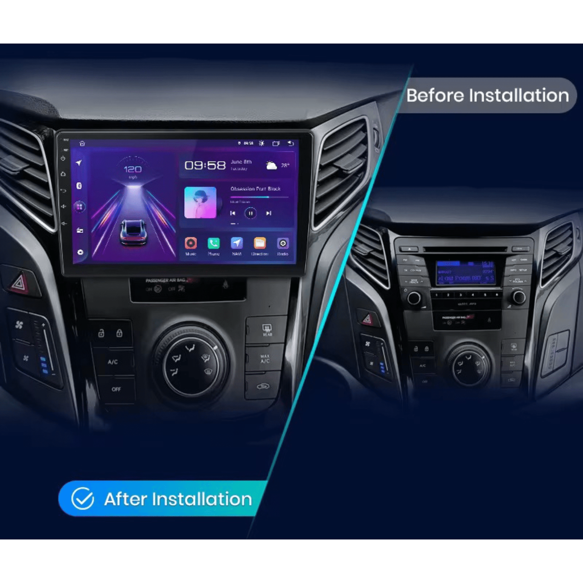 Pantalla Multimedia para Hyundai i40 (2012 - 2016) - Maleonracing