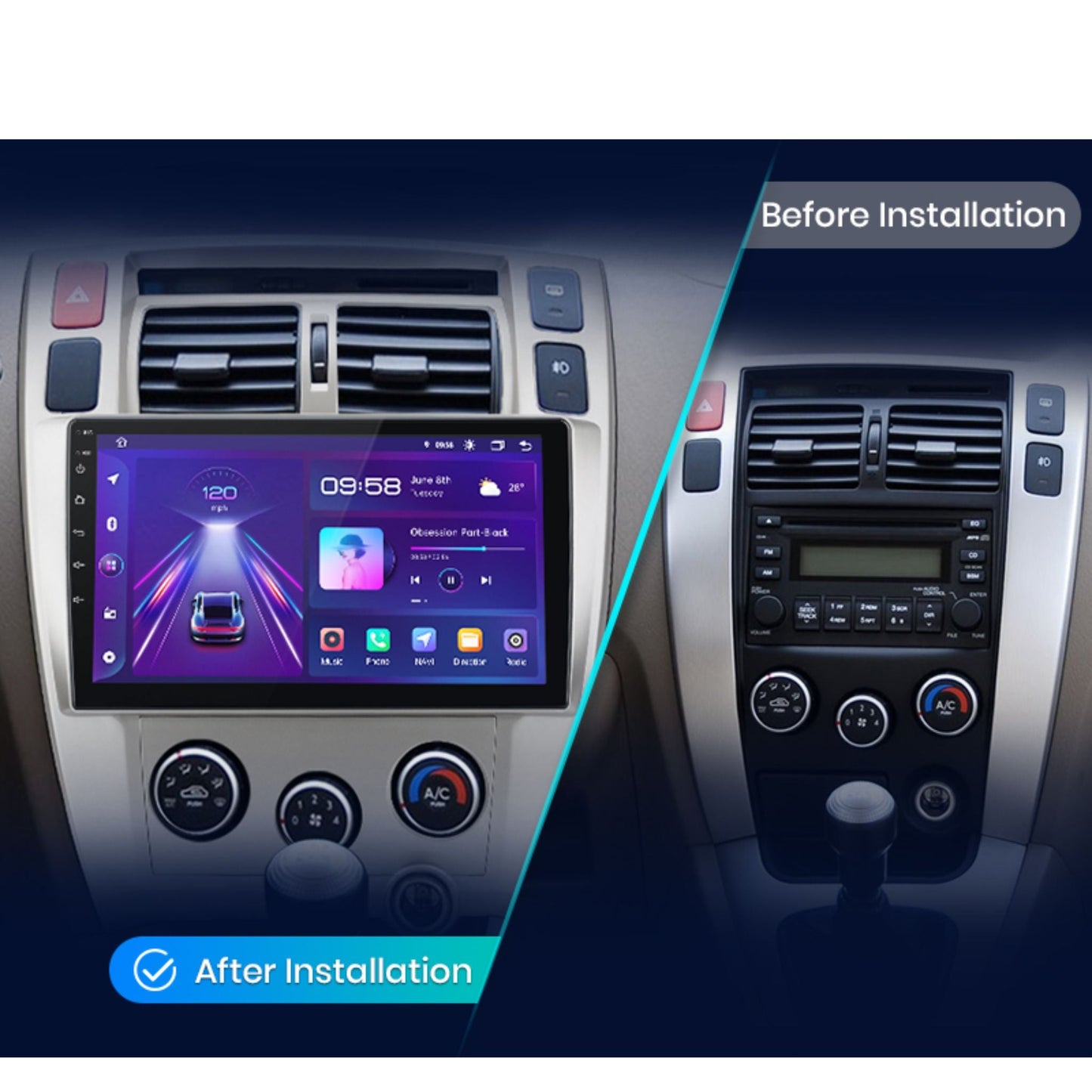 Pantalla Multimedia para Hyundai Tucson (2006–2013) - Maleonracing