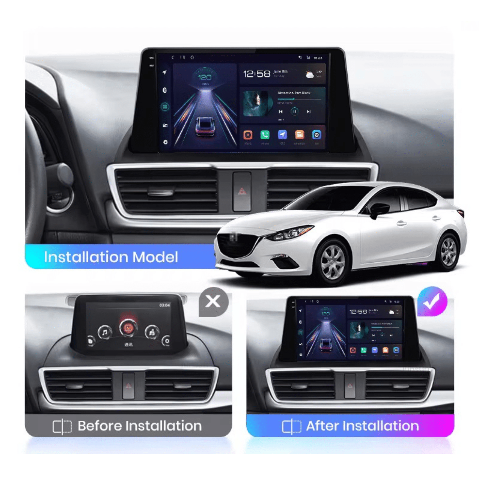 Pantalla Multimedia para Mazda 3 (2013 - 2017) - Maleonracing