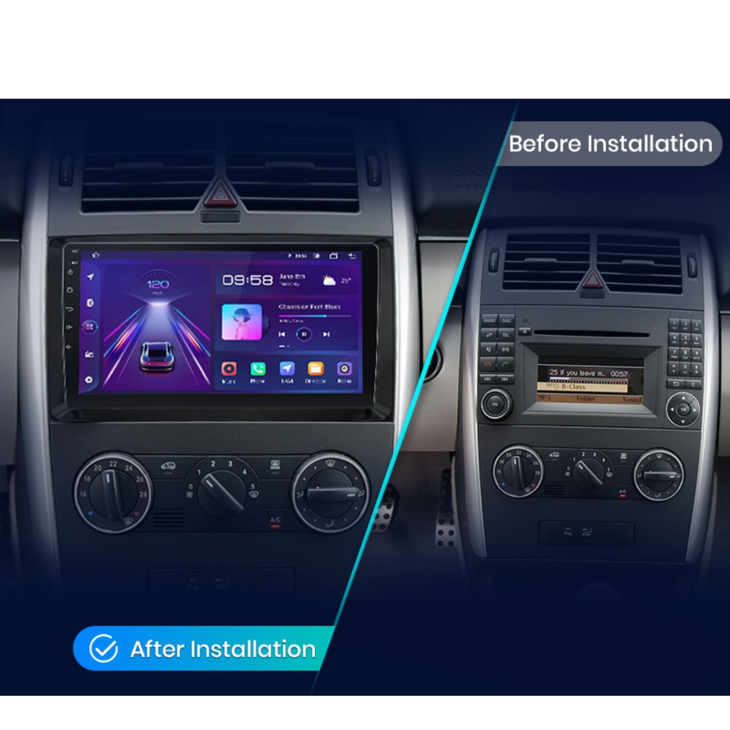 Pantalla Multimedia para Mercedes - Benz Clase A/B (W169/W245) | B200 (2004 - 2012) - Maleonracing