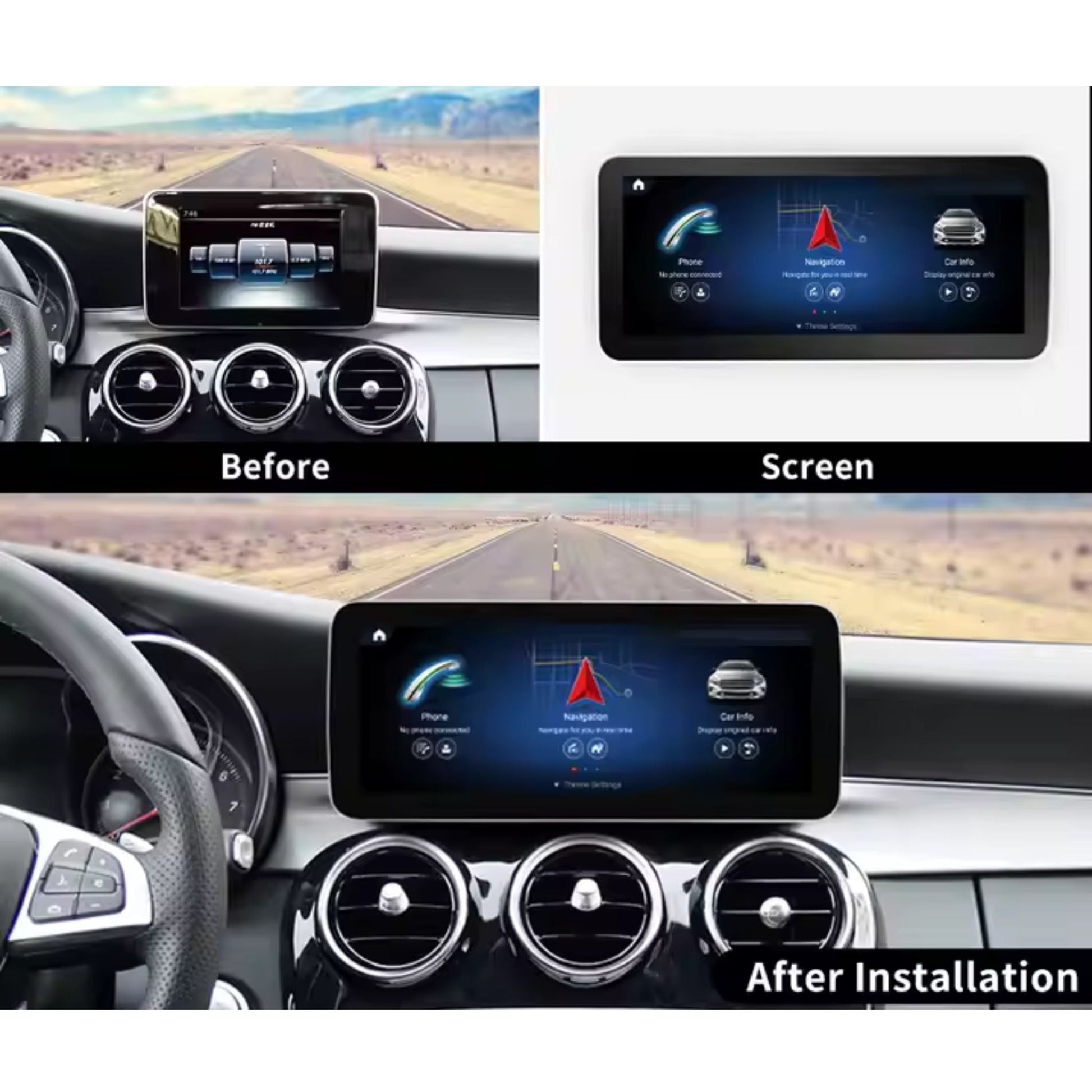 Pantalla Multimedia para Mercedes Benz Clase C (W205) y GLC (X253) - Maleonracing