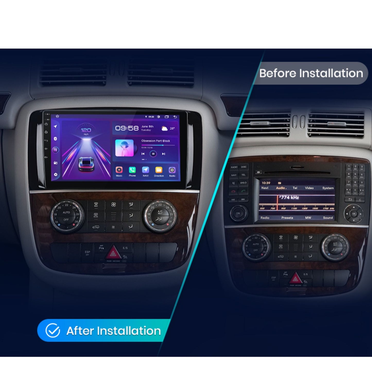 Pantalla Multimedia para Mercedes - Benz Clase R W251 R300 (2005 - 2017) - Maleonracing