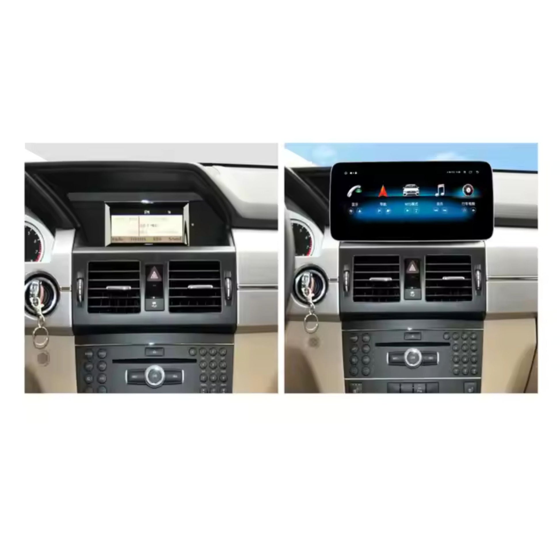 Pantalla Multimedia para Mercedes Benz GLK X204 (2008 - 2015) | Compatible con NTG 4.0/4.5 | CarPlay y Android Auto - Maleonracing