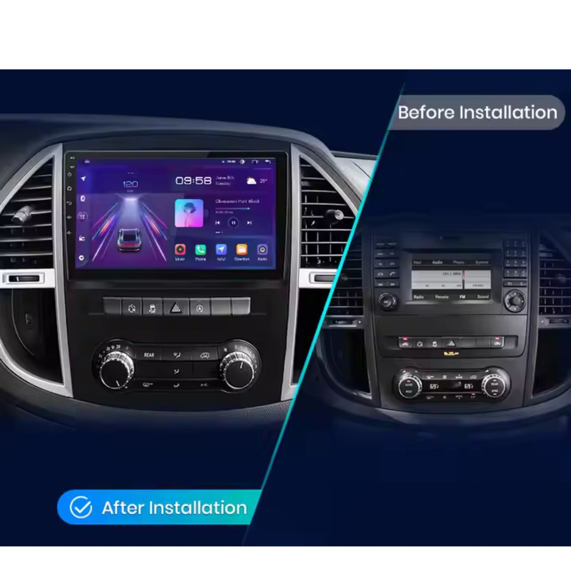 Pantalla Multimedia para Mercedes - Benz Vito W447 (2014 - 2021) - Maleonracing