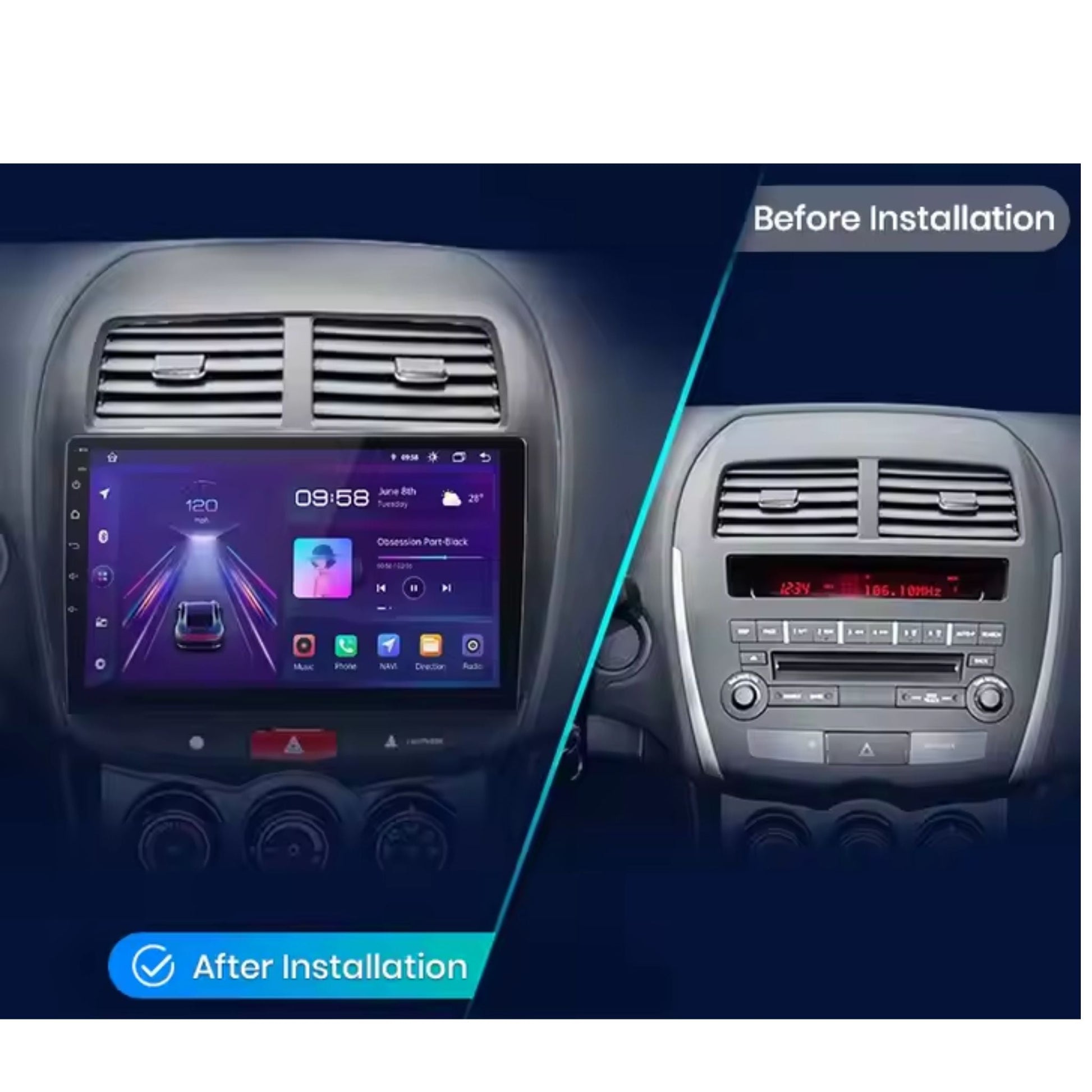 Pantalla Multimedia para Mitsubishi ASX (2010–2016) - Maleonracing