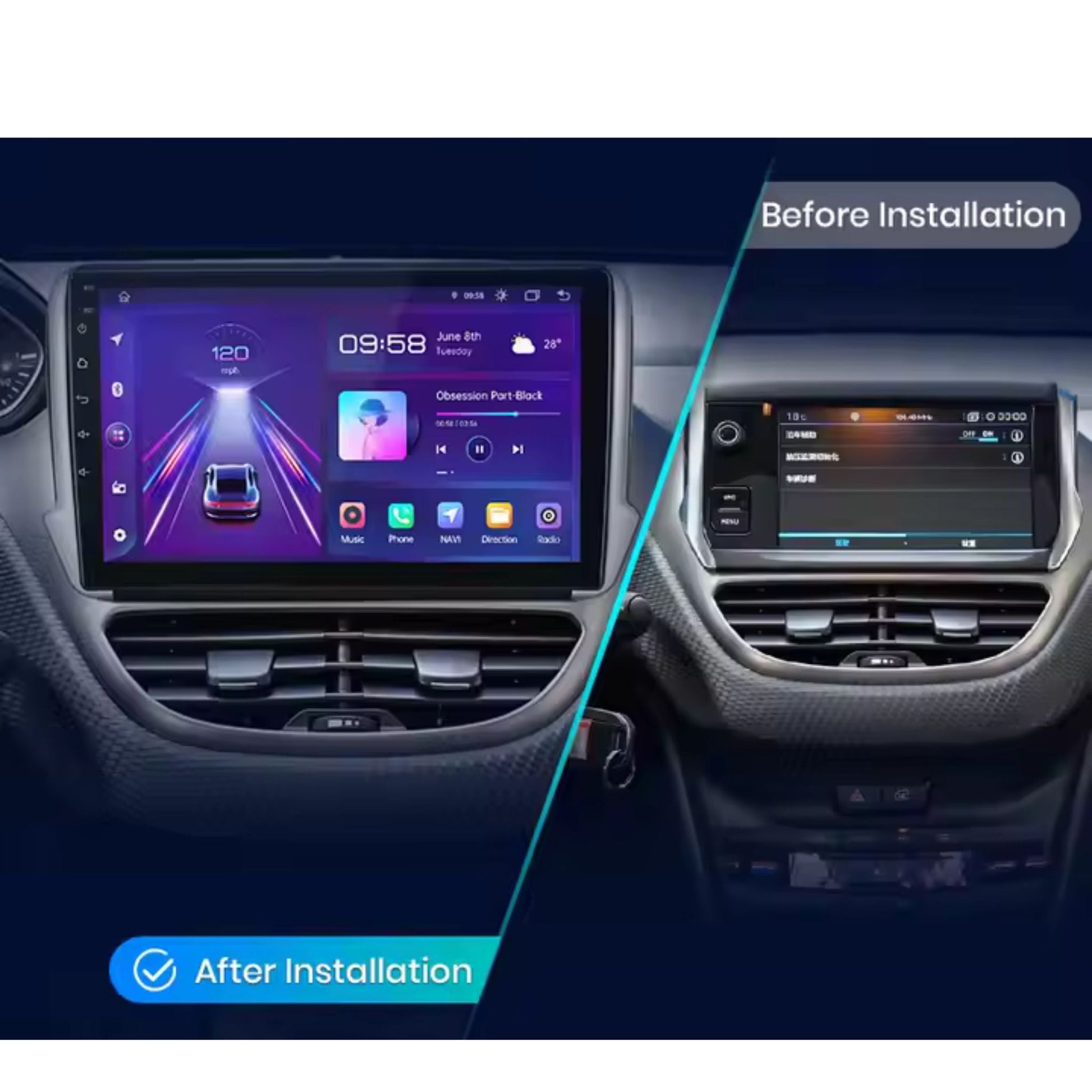 Pantalla Multimedia para Peugeot 208 / 2008 (2013 - 2017) - Maleonracing
