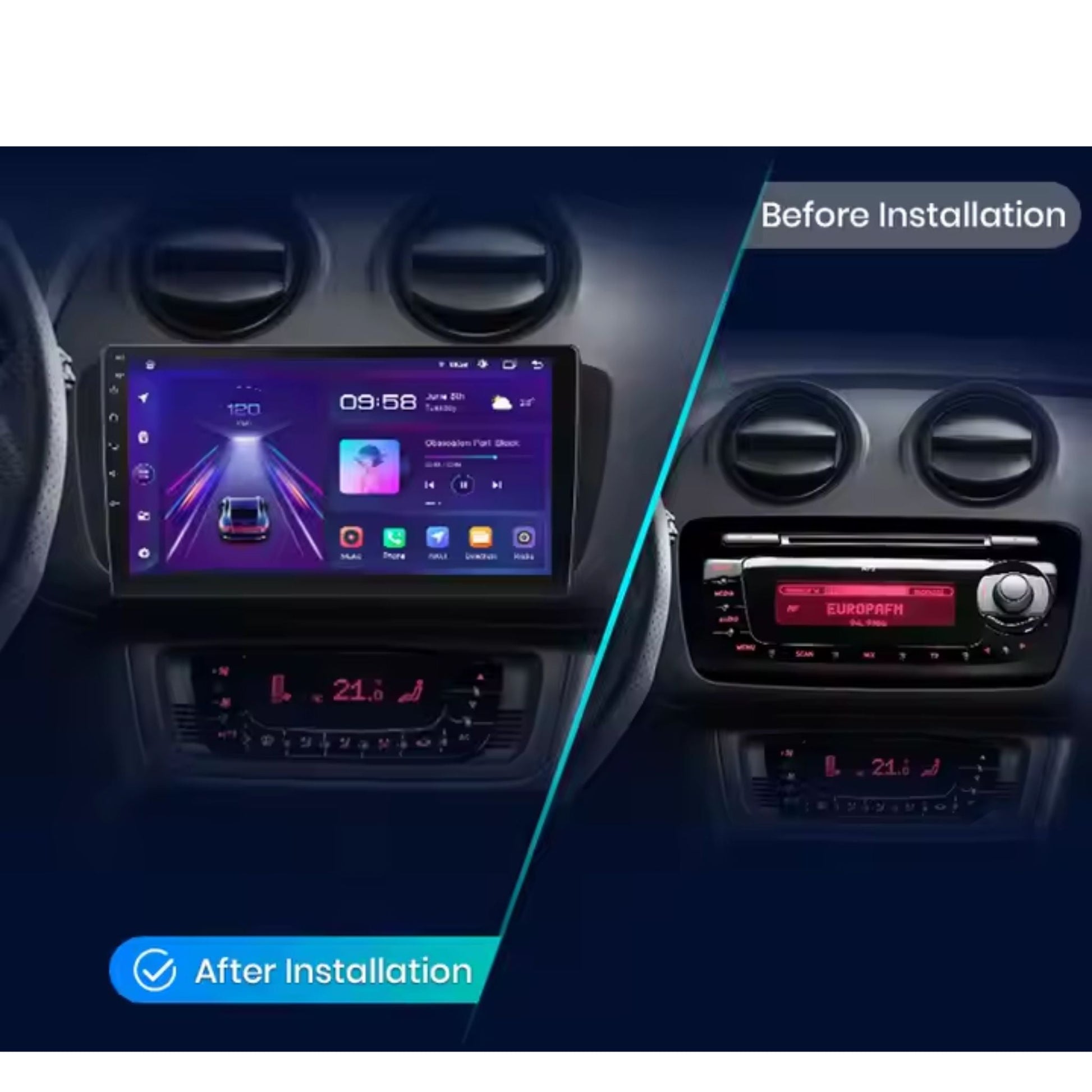 Pantalla Multimedia para Seat Ibiza 6J (2009–2013) - Maleonracing