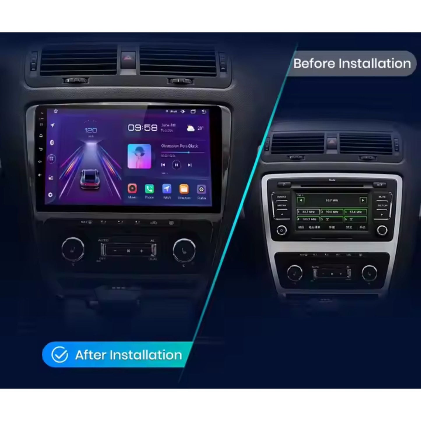 Pantalla Multimedia para Skoda Octavia 2 (2004 - 2013) - Maleonracing