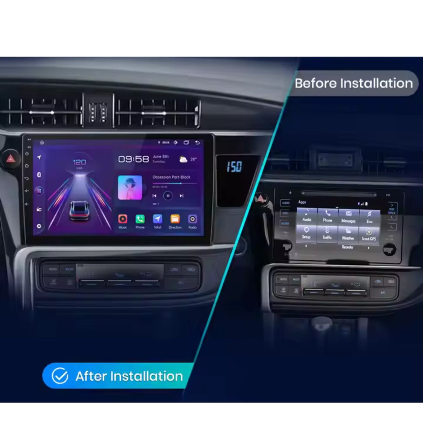 Pantalla Multimedia para Toyota Corolla 11 / Auris E180 (2017 - 2019) - Maleonracing