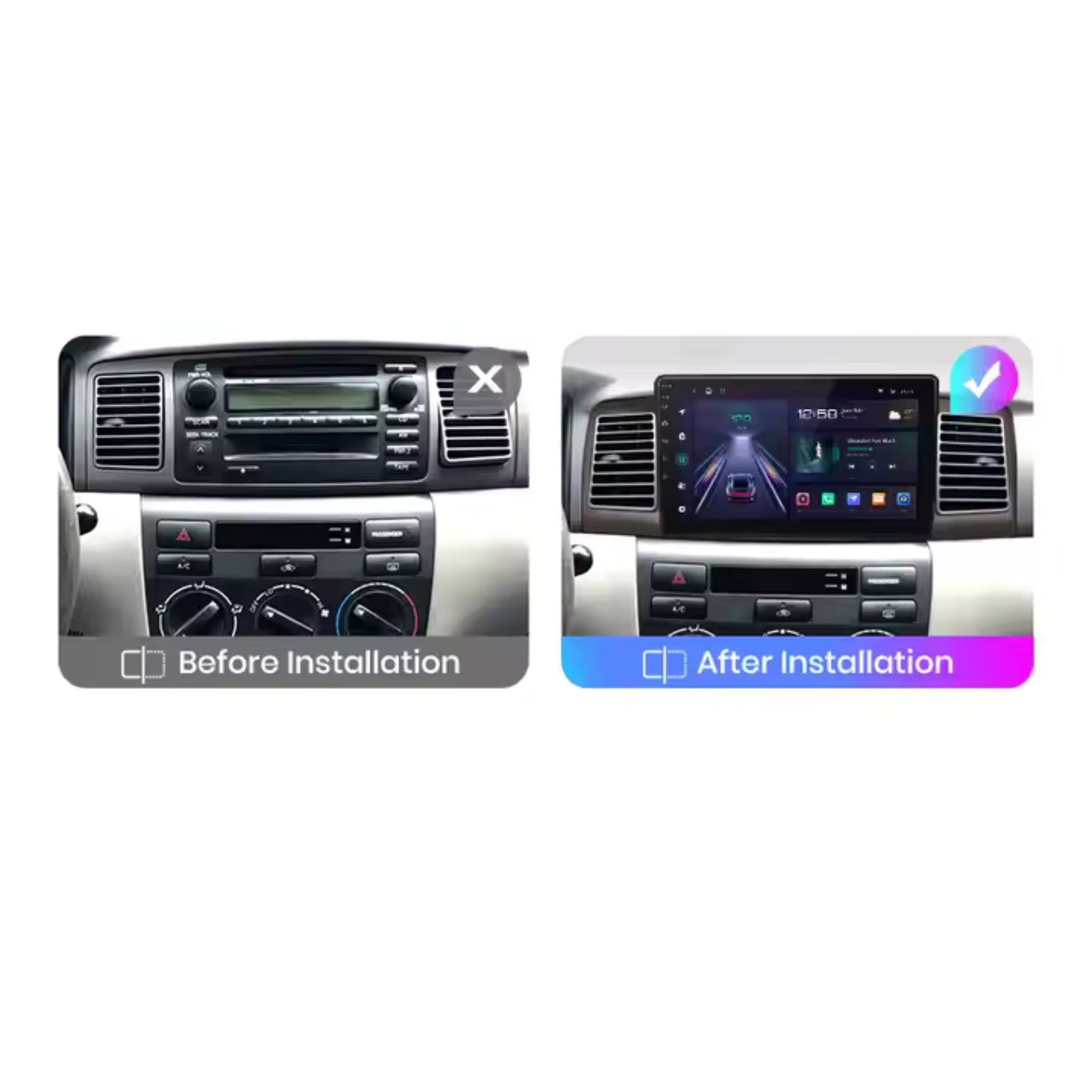 Pantalla Multimedia para Toyota Corolla E130/E120 (2000 - 2004) - Maleonracing
