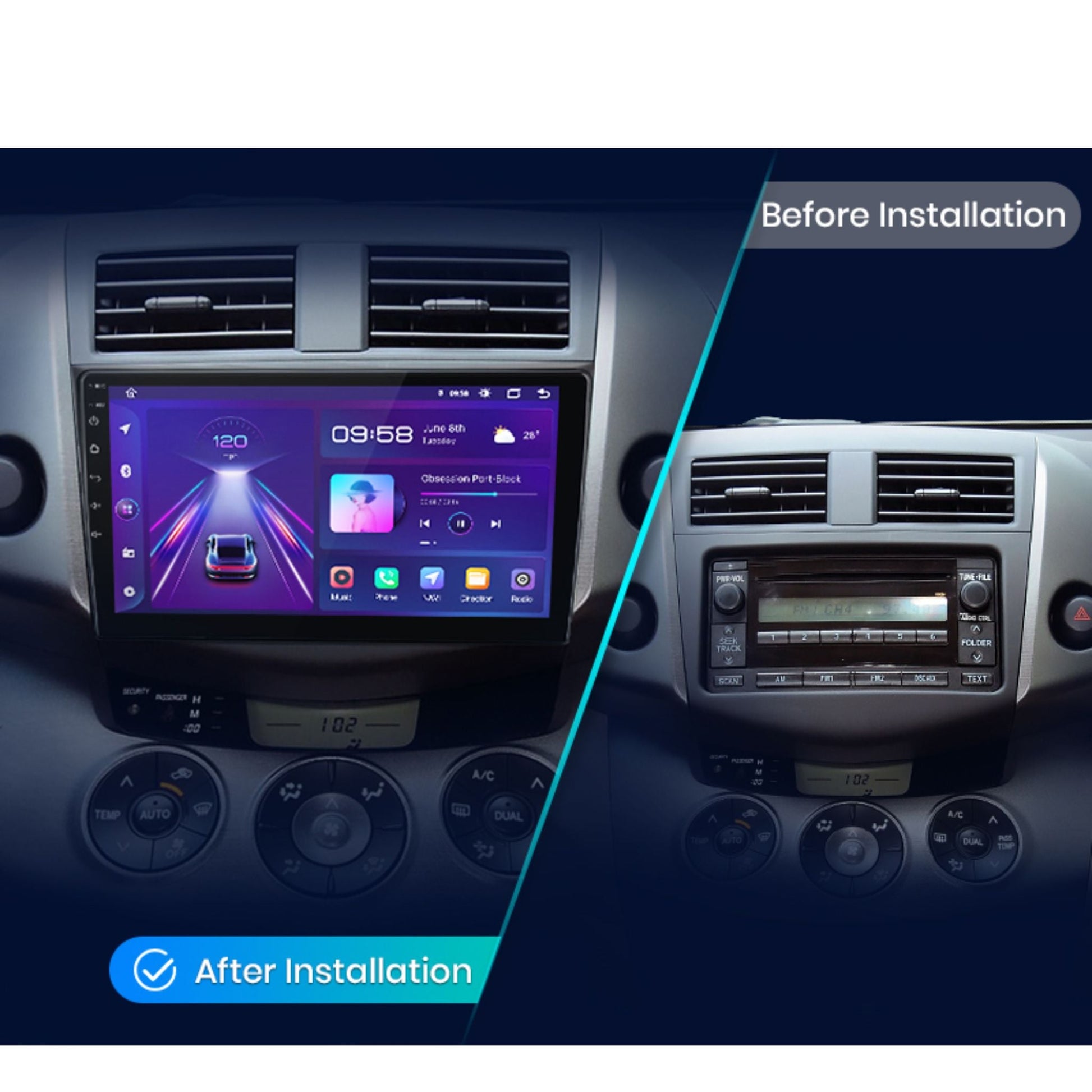 Pantalla Multimedia para Toyota RAV4 (2007 - 2011) - Maleonracing