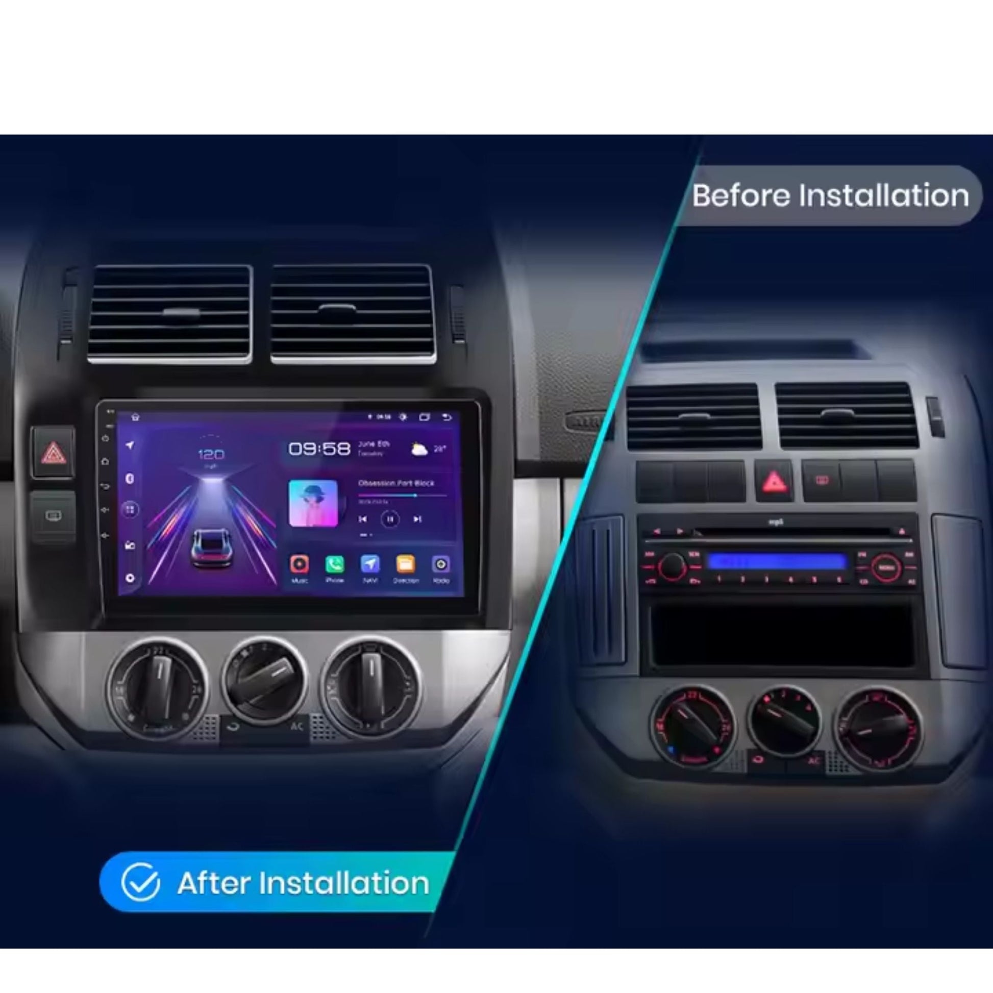 Pantalla Multimedia para Volkswagen Polo (2001–2009) - Maleonracing