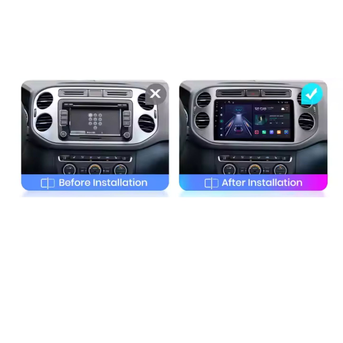 Pantalla Multimedia para Volkswagen Tiguan 1 NF (2008 - 2016) - Maleonracing