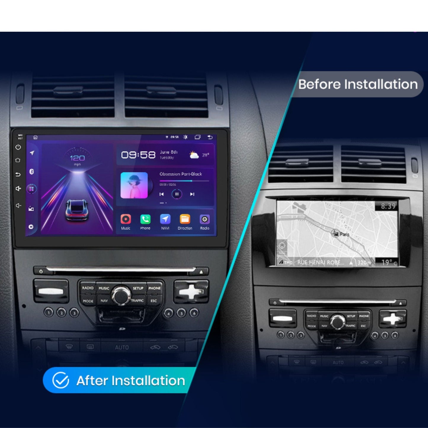 Pantalla Multimedia Peugeot 407 2004 - 2011 - Maleonracing