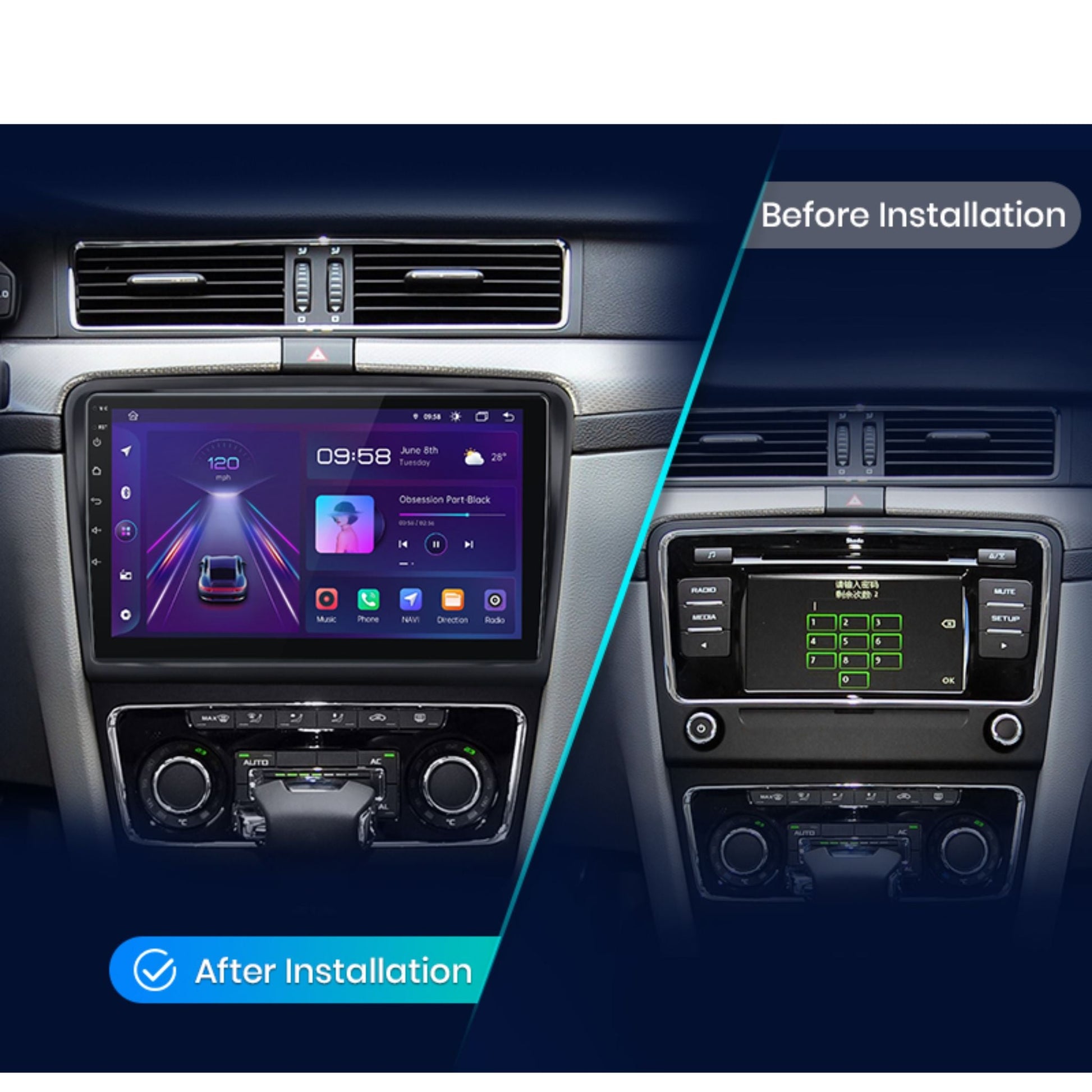 Pantalla Multimedia Skoda Superb 2 (2008 - 2015) - Maleonracing