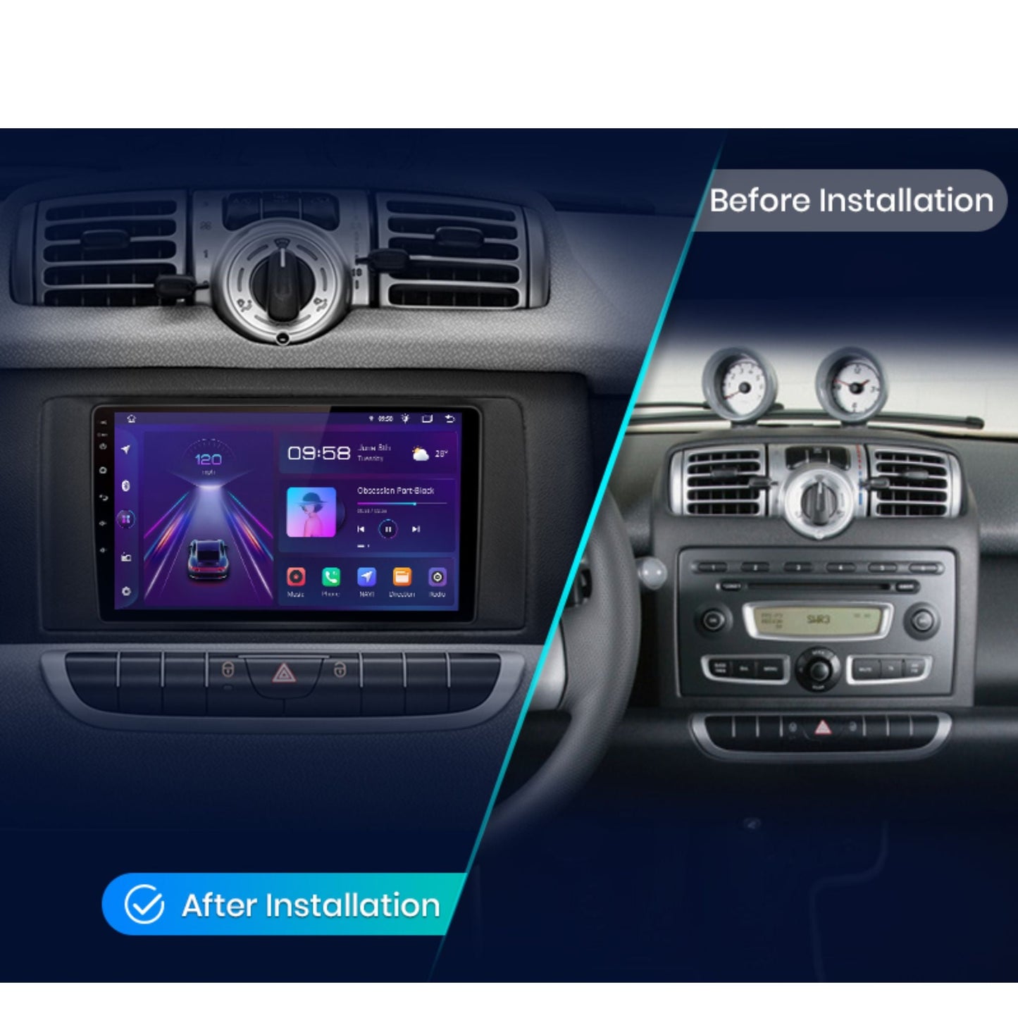 Pantalla Multimedia Smart Fortwo (2005 - 2010) - Maleonracing