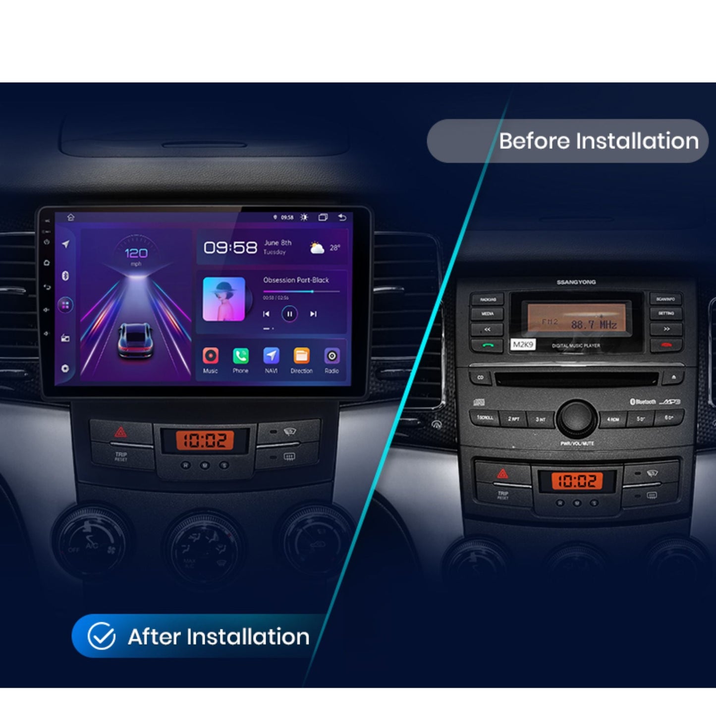 Pantalla Multimedia SsangYong Korando (2010 - 2013) - Maleonracing