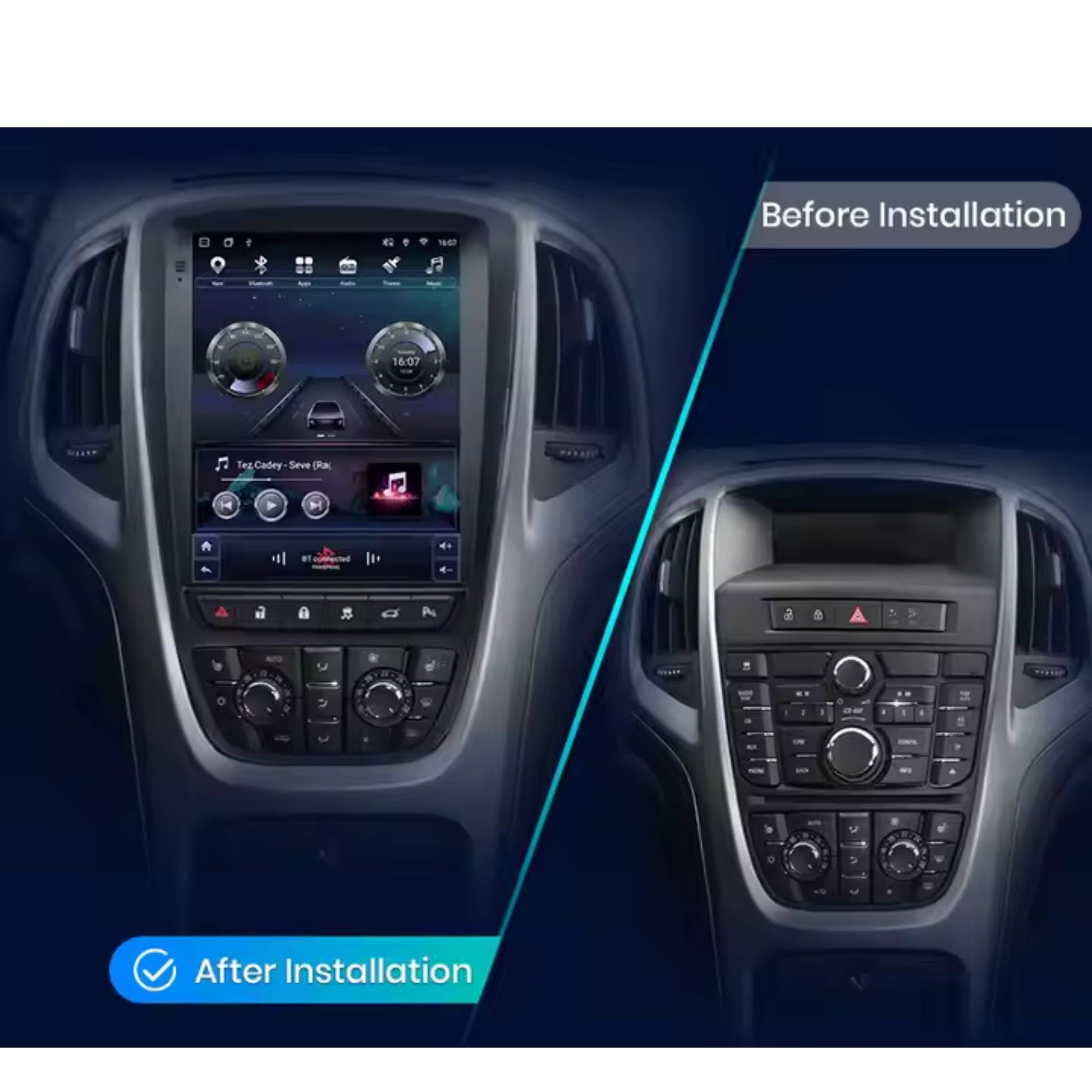 Pantalla Multimedia Tesla Style para Opel Astra J (2009 - 2013) - Maleonracing