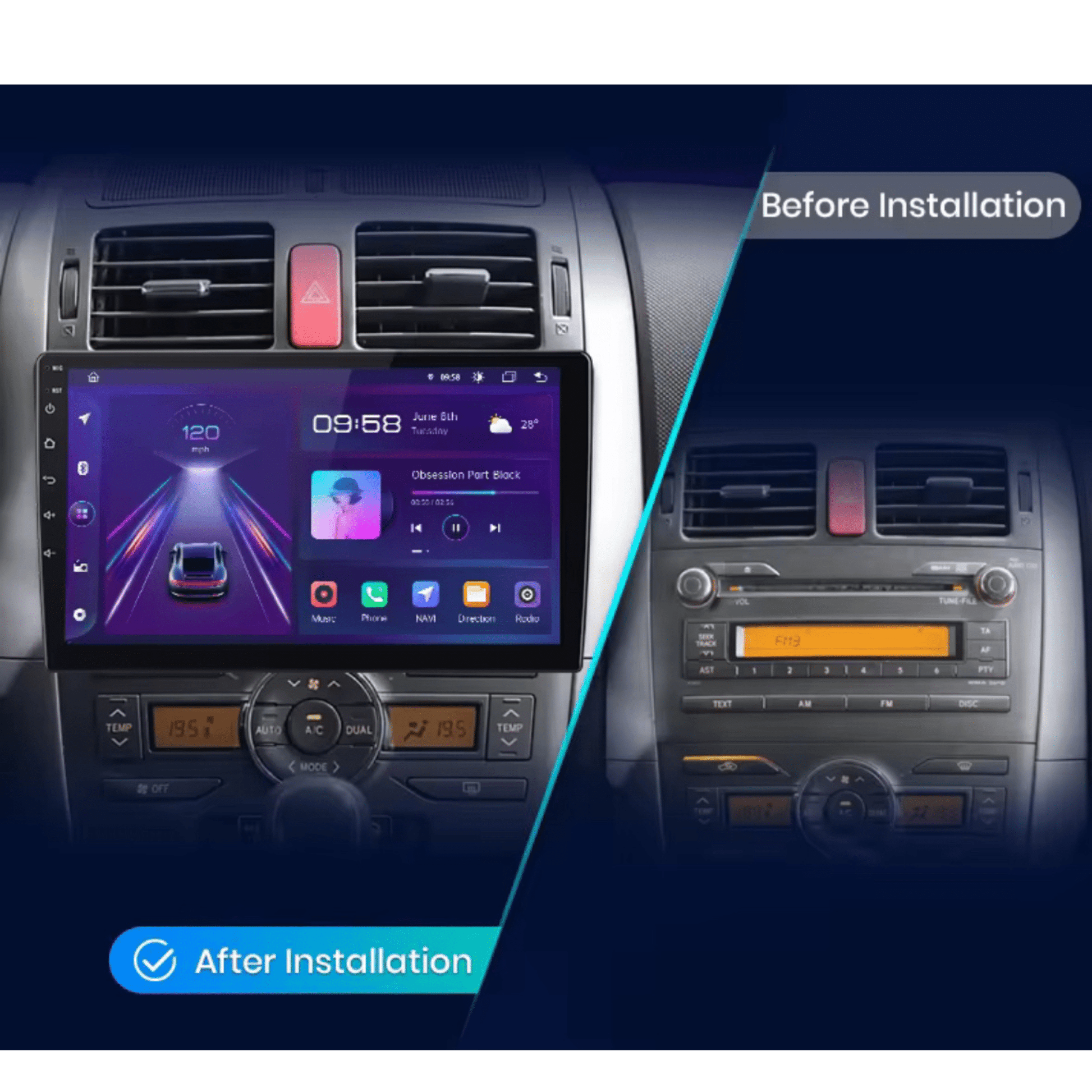 Pantalla Multimedia Toyota Auris E150 (2006 - 2012) - Maleonracing
