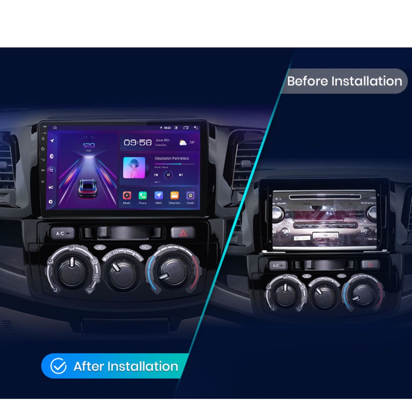 Pantalla Multimedia Toyota Hilux (2007 - 2015) - Maleonracing