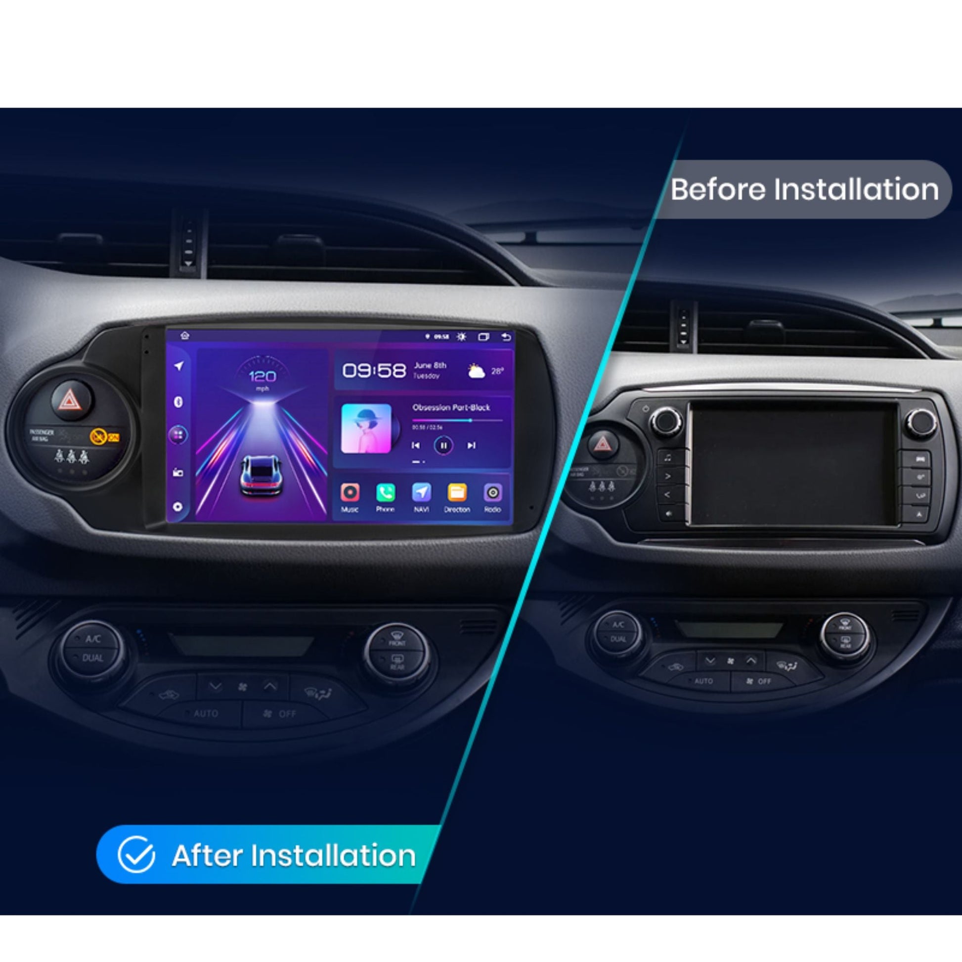 Pantalla Multimedia Toyota Yaris (2012 - 2017) - Maleonracing