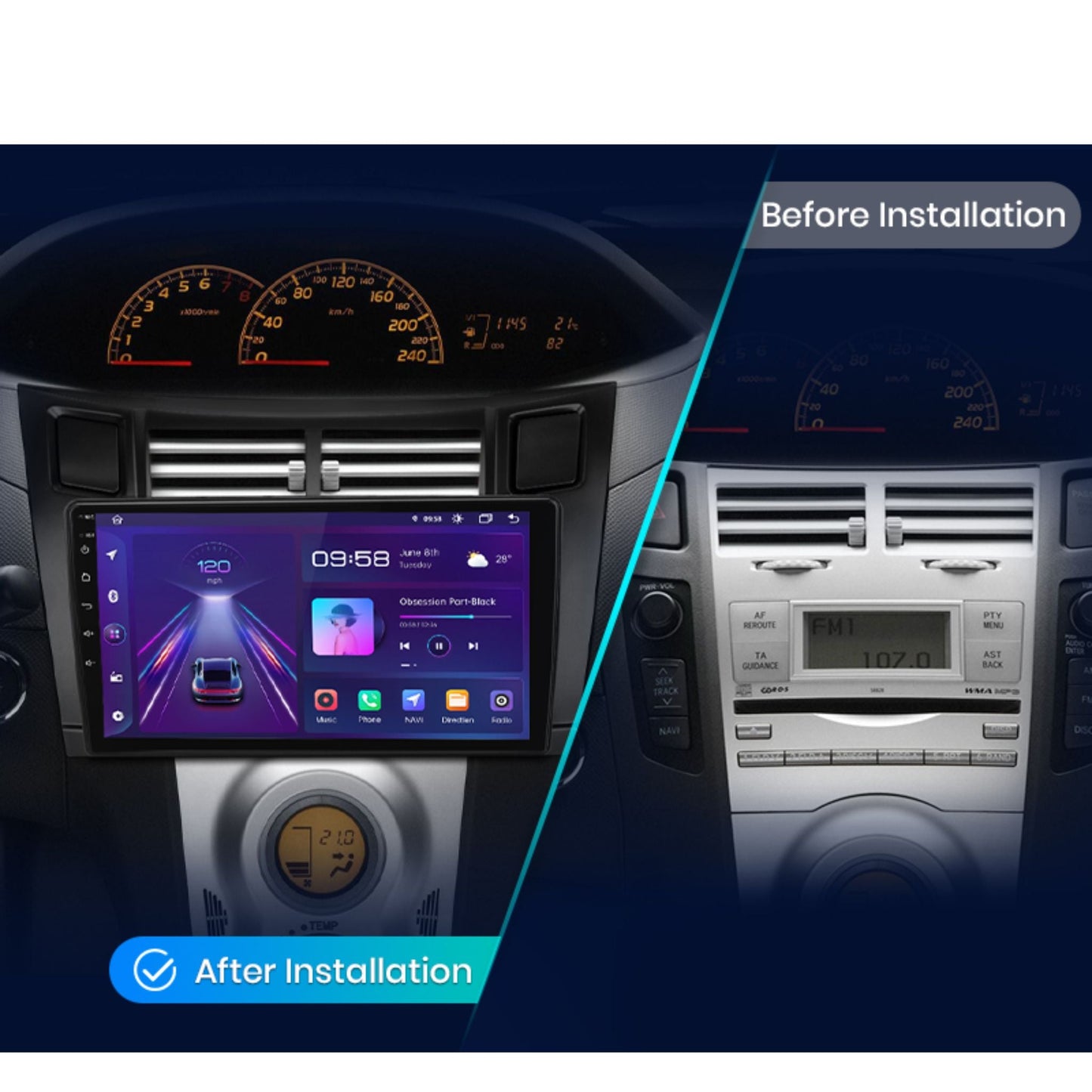 Pantalla Multimedia Toyota Yaris XP90 (2005 - 2012) - Maleonracing