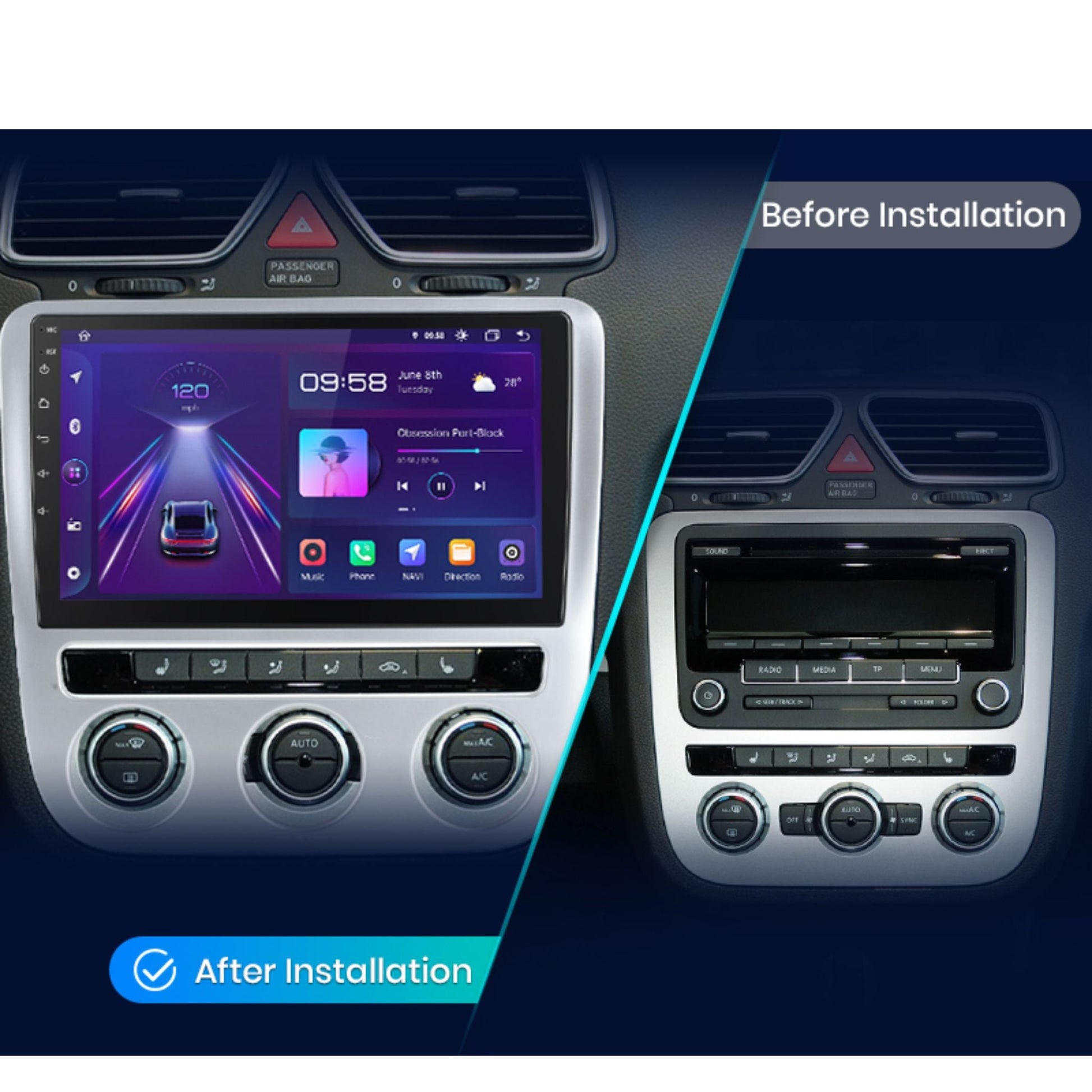 Pantalla Multimedia Volkswagen Scirocco MK3 (2008 - 2013) - Maleonracing