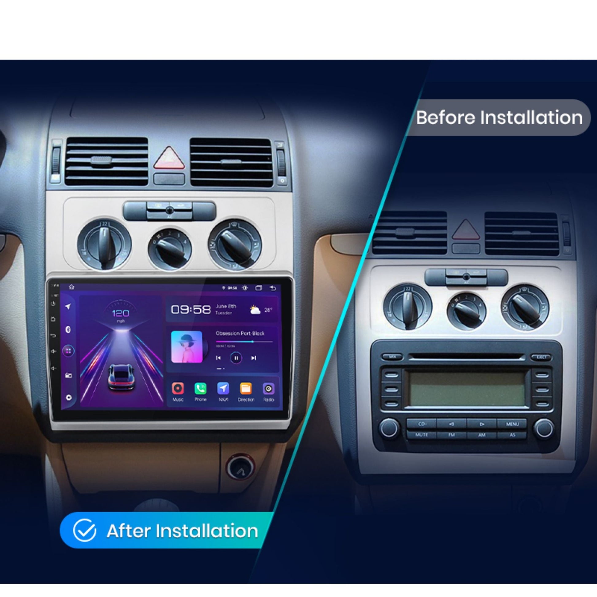 Pantalla Multimedia Volkswagen Touran 1 (2003 - 2010) - Maleonracing