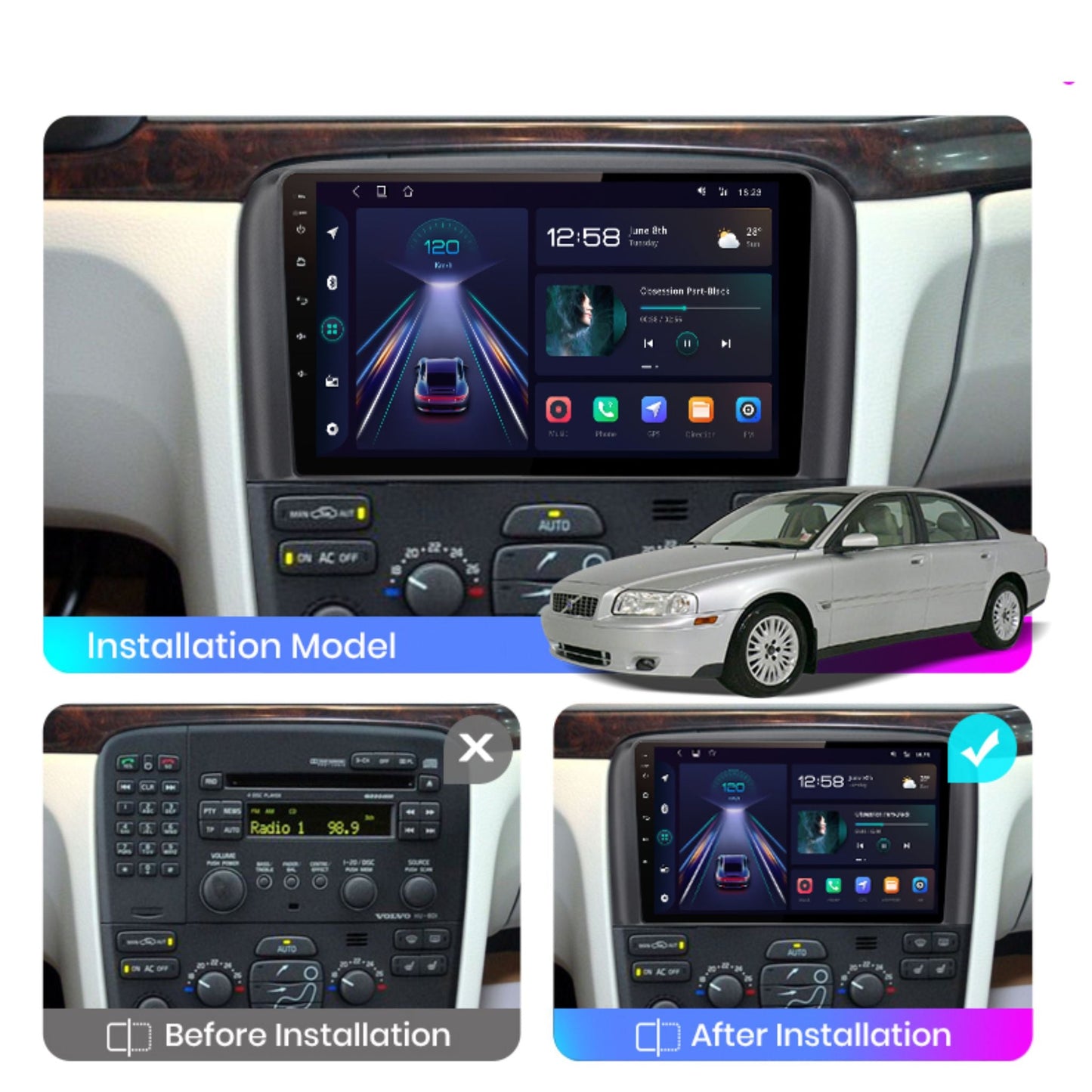 Pantalla Multimedia Volvo S80 (1998 - 2006) - Maleonracing