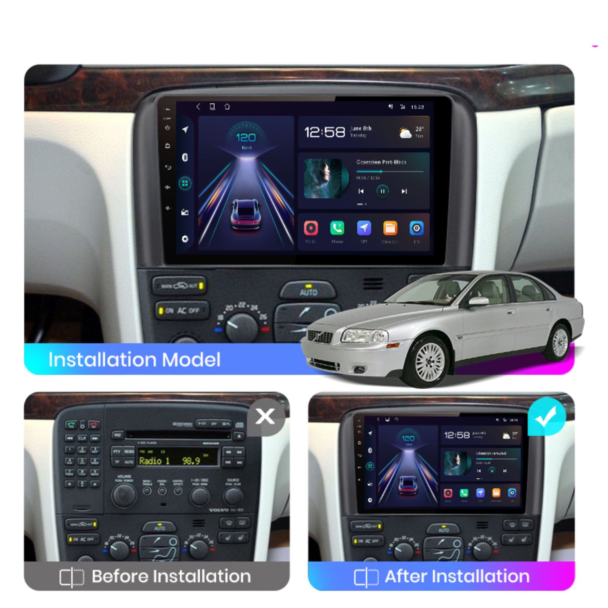 Pantalla Multimedia Volvo S80 (1998 - 2006) - Maleonracing